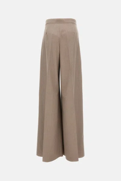 Max Mara Fernet Straight Pants In Brown