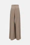 Max Mara Beige Zulia Wide Trousers In Brown