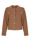 Max Mara Zum Boxy Jacket In Stretch Viscose In Brown