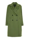 Max Mara Zum Green Coat In Green