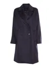 Max Mara Zum Navy Coat In Blue