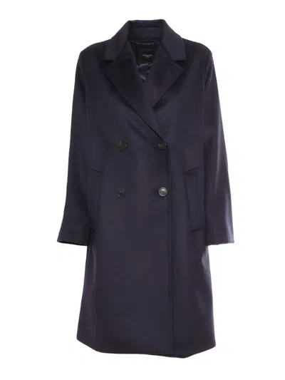 Max Mara Zum Navy Coat In Blue
