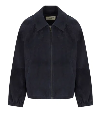 Max Mara Zuppa Blue Suede Jacket