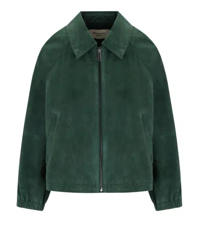 Max Mara Zuppa Green Suede Jacket