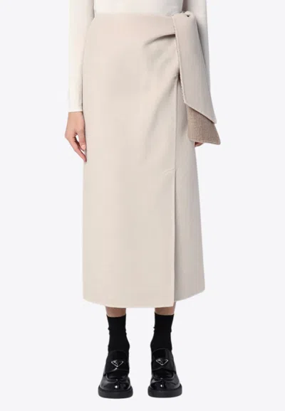 MAX MARA ZUPPA WOOL-BLEND MIDI SKIRT