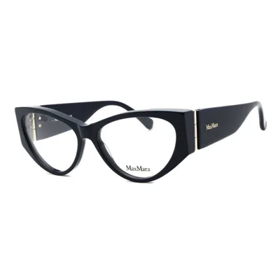 Max Mara -inspired Mini Shiny Eyeglass Frames In Shiny Blue
