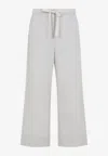 Max Mara's Argento Elasticated Pants In White