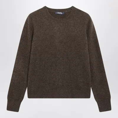 Max Mara's Max Mara`s Brown Yak Crew Neck Sweater
