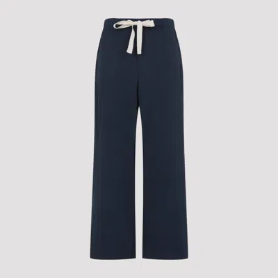 Max Mara's Max Mara`s Cropped Women's Argento Pants In Blue