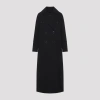 Max Mara Long Double-breasted Coat In Black