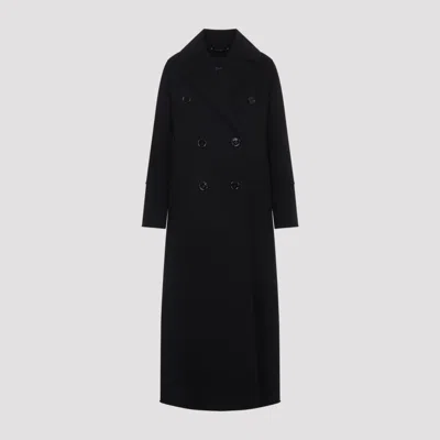 Max Mara's Max Mara`s Double Breasted Peacoat For Women In Black