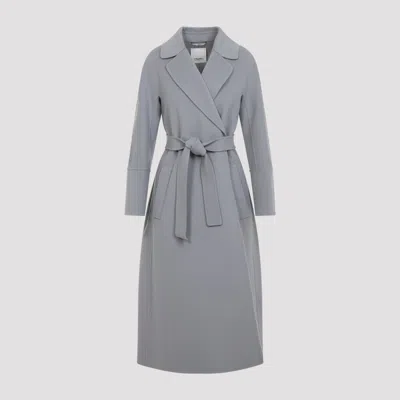 Max Mara's Max Mara`s Double Breasted Peacoat Jacket In Gray
