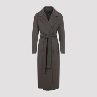 Max Mara's Max Mara`s Double Breasted Peacoat Jacket In Gray