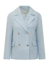 Max Mara's Max Mara`s Double-breasted Blazer In Blue