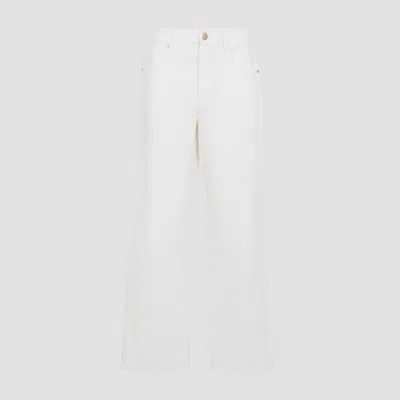 Max Mara's Max Mara`s Elegant Women's Cotton Blend Pants - Regular & Straight Leg In White