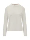 Max Mara's Max Mara`s Long Sleeve Knit Sweater In Milk