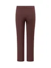 Max Mara's Max Mara`s Long Stretch Cotton-blend Pants In Dark Ruby
