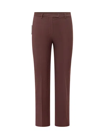 Max Mara's Max Mara`s Long Stretch Cotton-blend Pants In Purple