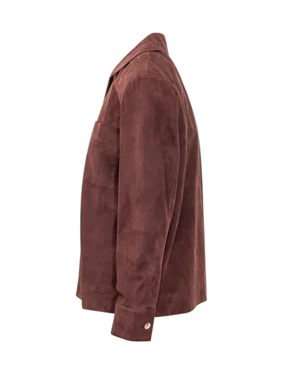 Max Mara's Max Mara`s Max Mara Smmabisso Leather Jacket In Dark Ruby