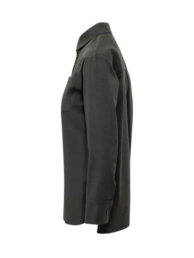 Max Mara's Max Mara`s Max Mara-style Virgin Wool Jacket In Carbone