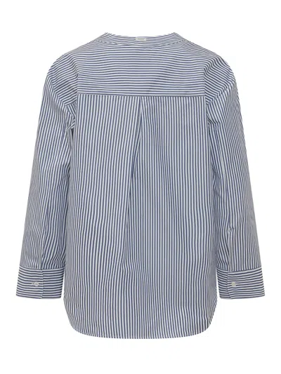 Max Mara's Max Mara`s Mini Striped Silk Shirt In Riga Piccola