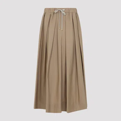 Max Mara's Max Mara`s Pineta Popeline Midi Skirt For Women In Neutral