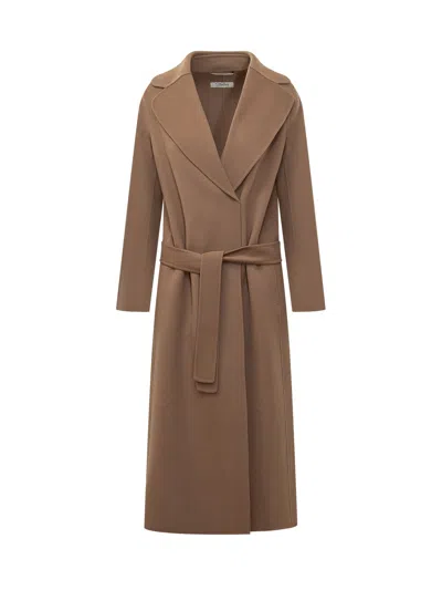 Max Mara's Max Mara`s Poldo Belted Overcoat In Perfect Camel