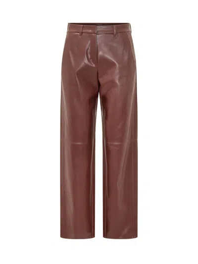 Max Mara's Max Mara`s Straight-leg Knit Trousers In Dark Raspberry