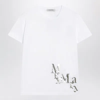 Max Mara's Max Mara`s Women's Cotton T-shirt With Logo Print In White