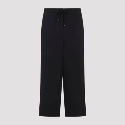 Max Mara's Max Mara`s Wool Mini Cropped Pants In Black