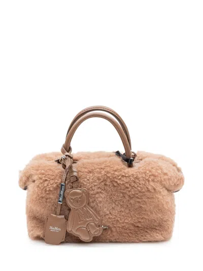 Max Mara -style Mini Teddy-handle Handbag In Cammello