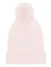 Max & Moi Pompom-detail Beanie In Pink