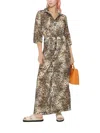 Max & Moi Rocher Robe Longue Dress In Felin In Multi