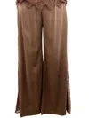 Max & Moi Women's Brya Silk & Lace Trousers In Cocoa In Brown