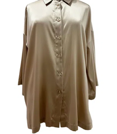 Max & Moi Women's Leiji Veste Chemise Shirt In Champagne In White