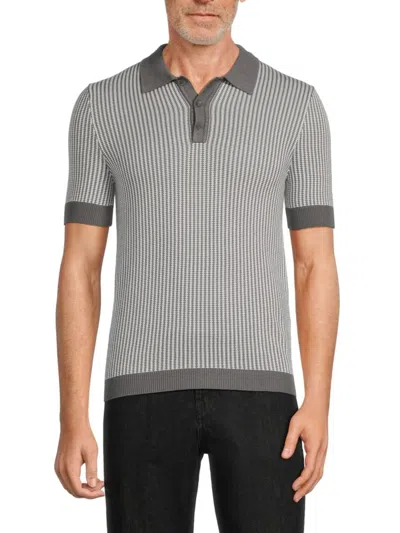 Max 'n Chester Men's Pattern Polo In Grey