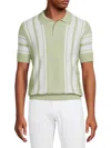 MAX 'N CHESTER MEN'S RACING STRIPED SWEATER POLO
