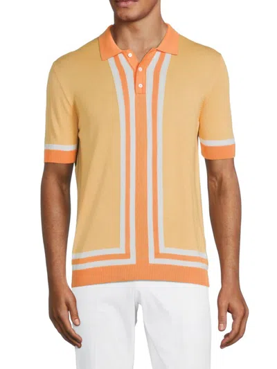 Max 'n Chester Men's Racing Striped Polo In Melon