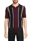 MAX 'N CHESTER MEN'S STRIPED POLO SWEATER