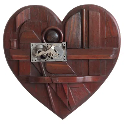 Pre-owned Max Neufeldt Gear Heart Collage 1990c. In Brown