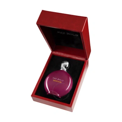 Max Philip Unisex Maroon Edp 3.4 oz + Leather Box Fragrances 795847835440 In Black / Maroon / White