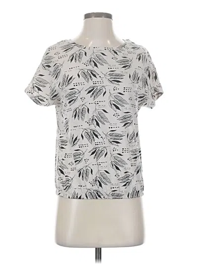 Pre-owned Max Short Sleeve Top Silver Crew Neck Tops