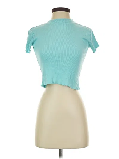 Pre-owned Max Short Sleeve Turtleneck In Teal