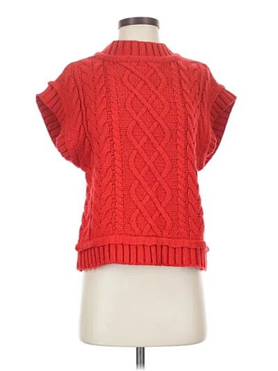 Pre-owned Max Sleeveless Top Red Turtleneck Tops