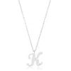 Max + Stone 10k Solid Yellow Or White Gold Dainty Script Initial Extendable Necklace In Gold