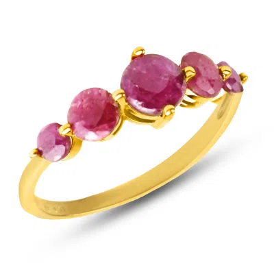 Max + Stone 10k Yellow Gold Journey Gemstone Dainty Statement Birthstone Ring In Multi