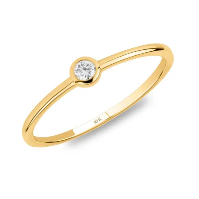 Max + Stone 10k Yellow Gold Labgrown Diamond Bezel Ring