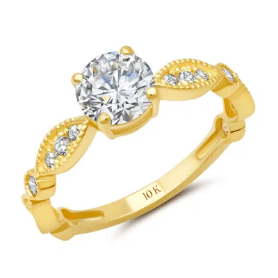 Max + Stone 10k Yellow Or White Gold 1 Carat Cubic Zirconia Engagement Or Anniversary Ring