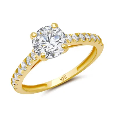 Max + Stone 10k Yellow Or White Gold 1.2 Carat Cubic Zirconia Engagement Or Anniversary Ring