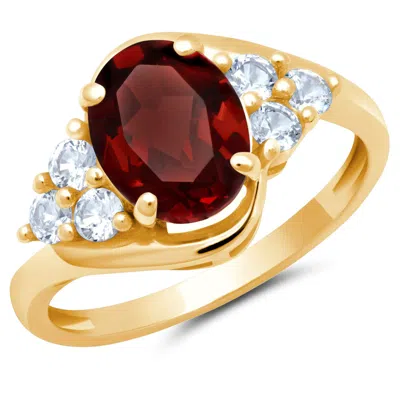 Max + Stone 10k Yellow Or White Gold Oval Cut Gemstone Sunburst Halo Ring In Multi